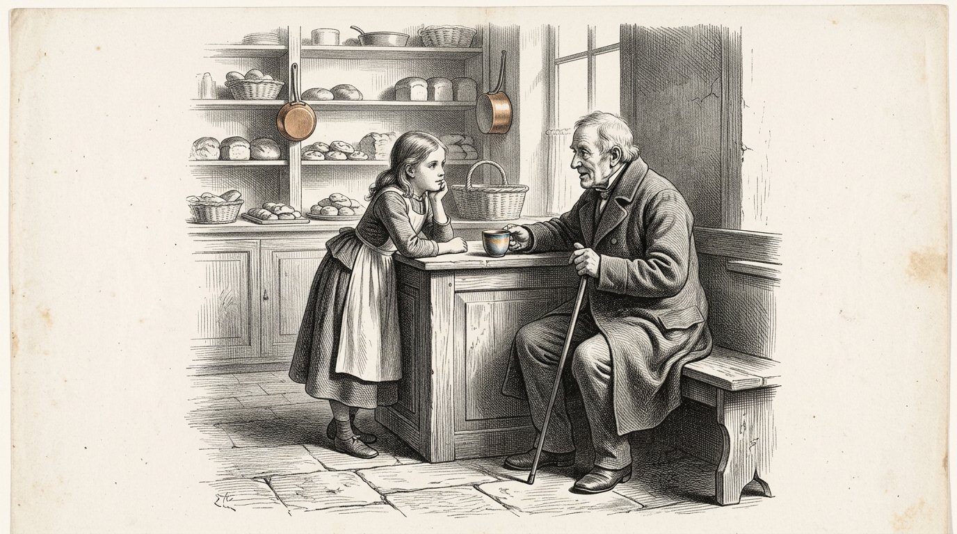Illustratie bij verhaal 3: De oude man en de vraag