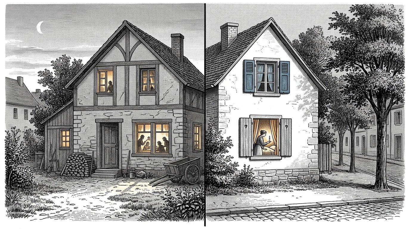Illustratie bij verhaal 5: Het huis dat al een ritme had
