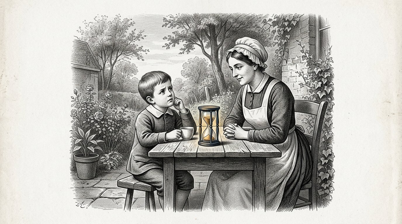 Illustratie bij verhaal 18: Het woord straks