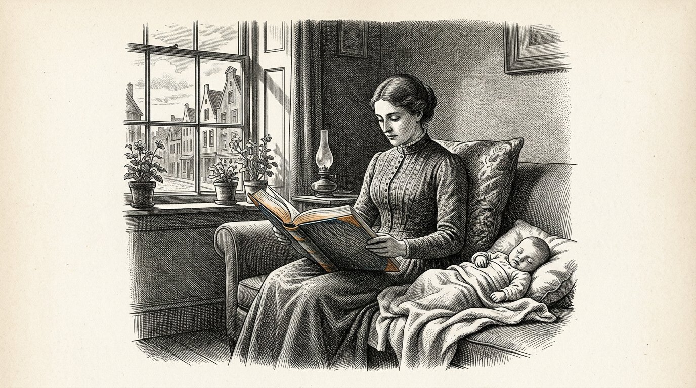 Illustratie bij verhaal 22: De moeder die te veel las