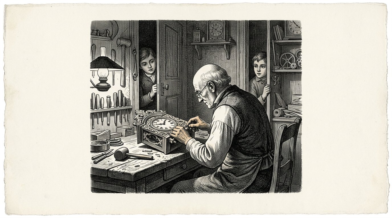 Illustratie bij verhaal 50: Wat de meester was