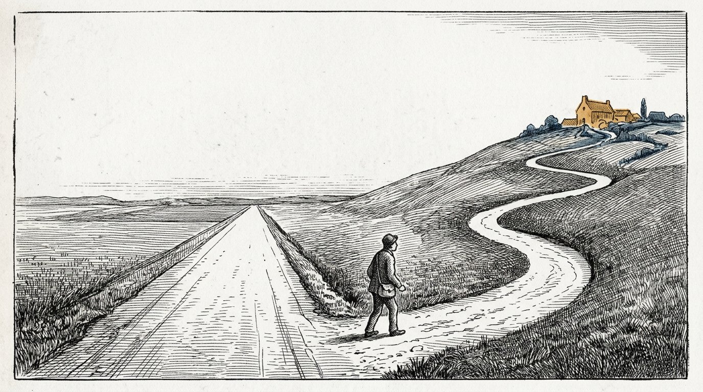 Illustratie bij verhaal 53: De omweg